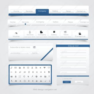 وکتور تب و منو وب سایت دانلود رایگان  MV005288