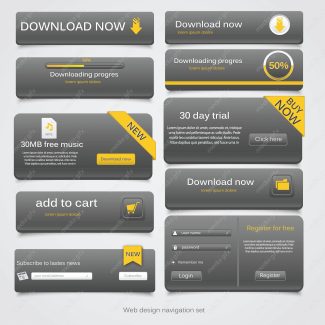 وکتور تب و منو وب سایت دانلود رایگان MV005291