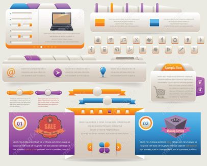 وکتور تب و منو وب سایت دانلود رایگان  MV005296