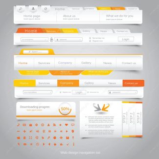 وکتور تب و منو وب سایت دانلود رایگان  MV005298