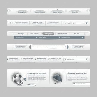 وکتور تب و منو وب سایت دانلود رایگان  MV005299