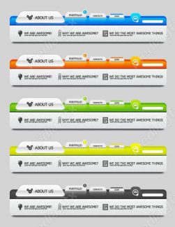 وکتور تب و منو وب سایت دانلود رایگان  MV005301
