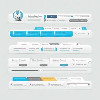 وکتور تب و منو وب سایت دانلود رایگان  MV005303