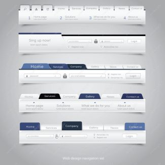 وکتور تب و منو وب سایت دانلود رایگان  MV005306