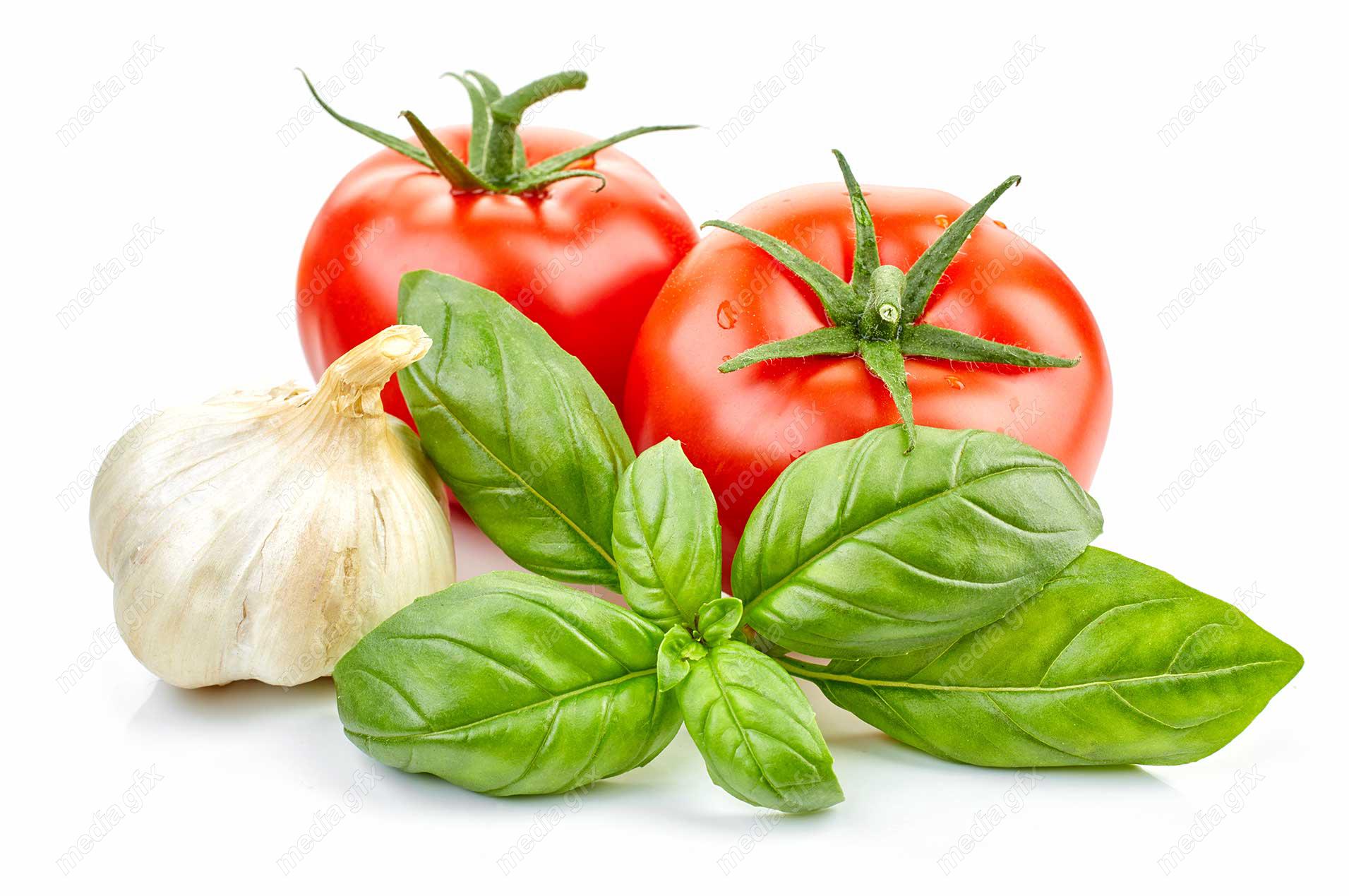 عکس با کیفیت گوجه فرنگی پس زمینه سفید MJ005356