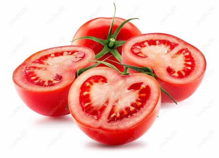 عکس با کیفیت گوجه فرنگی پس زمینه سفید MJ005379