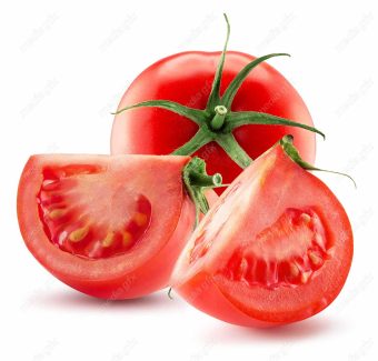 عکس با کیفیت گوجه فرنگی پس زمینه سفید MJ005381