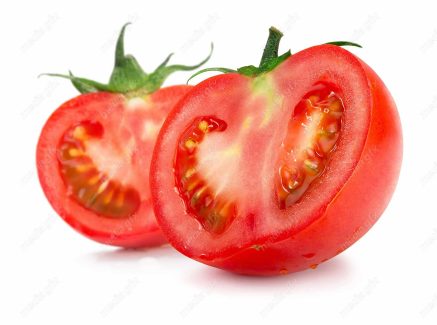 عکس با کیفیت گوجه فرنگی پس زمینه سفید MJ005382