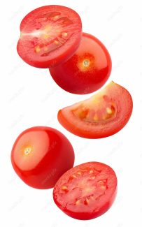 عکس با کیفیت گوجه فرنگی پس زمینه سفید MJ005386