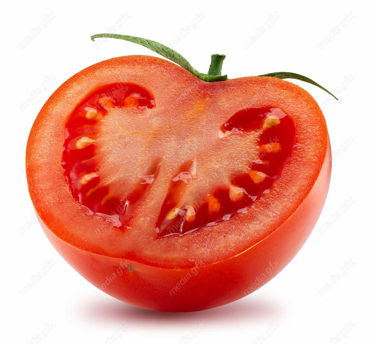 عکس با کیفیت گوجه فرنگی پس زمینه سفید MJ005389