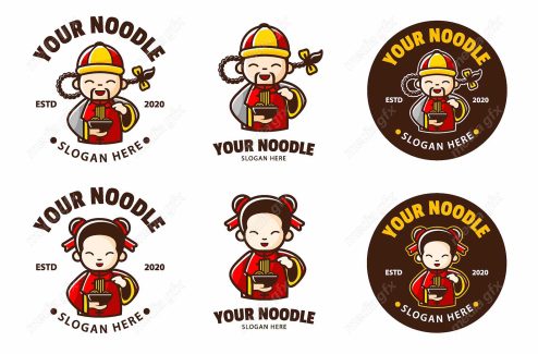 وکتور لوگوی کارتونی آشپزی غذا و شیرینی پزی سرآشپز  MV005420