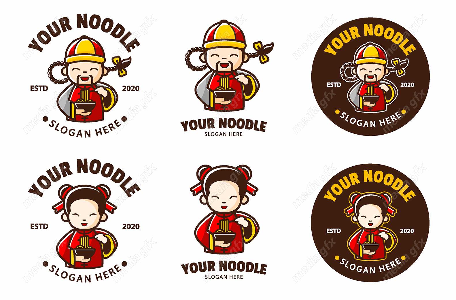 وکتور لوگوی کارتونی آشپزی غذا و شیرینی پزی سرآشپز  MV005420