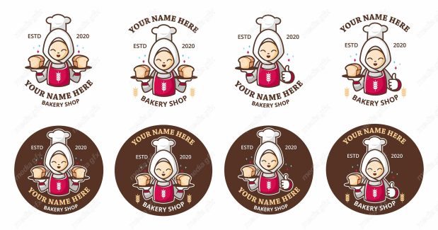 وکتور لوگوی کارتونی آشپزی غذا و شیرینی پزی سرآشپز  MV005421