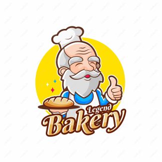 وکتور لوگوی کارتونی آشپزی غذا و شیرینی پزی سرآشپز  MV005425