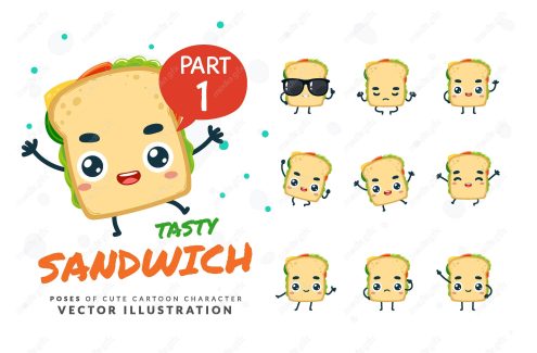 وکتور ست کاراکتر کاتونی نون تست یا باگت در حالات مختلف MV005441