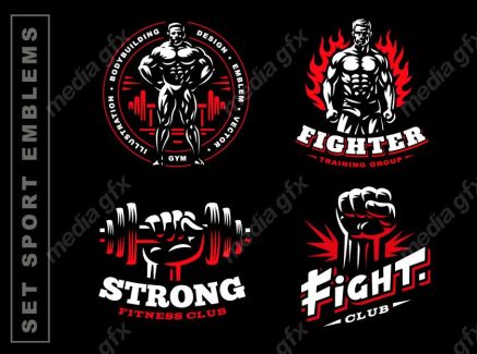 دانلود رایگان وکتور لوگوی باشگاه بدنسازی و تناسب اندام  MV005465