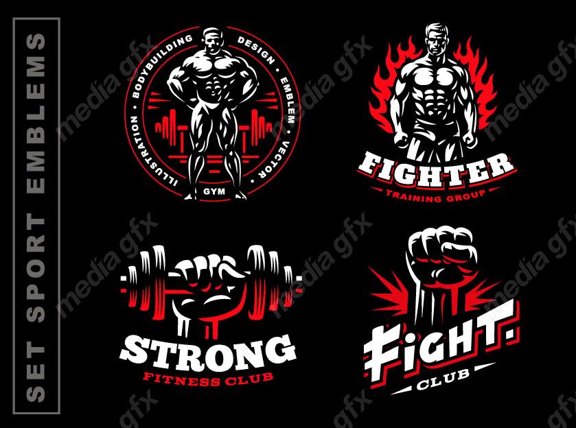 دانلود رایگان وکتور لوگوی باشگاه بدنسازی و تناسب اندام  MV005465