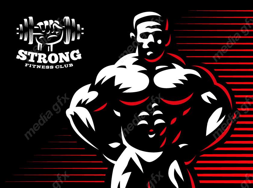 دانلود رایگان وکتور لوگوی باشگاه بدنسازی و تناسب اندام  MV005468