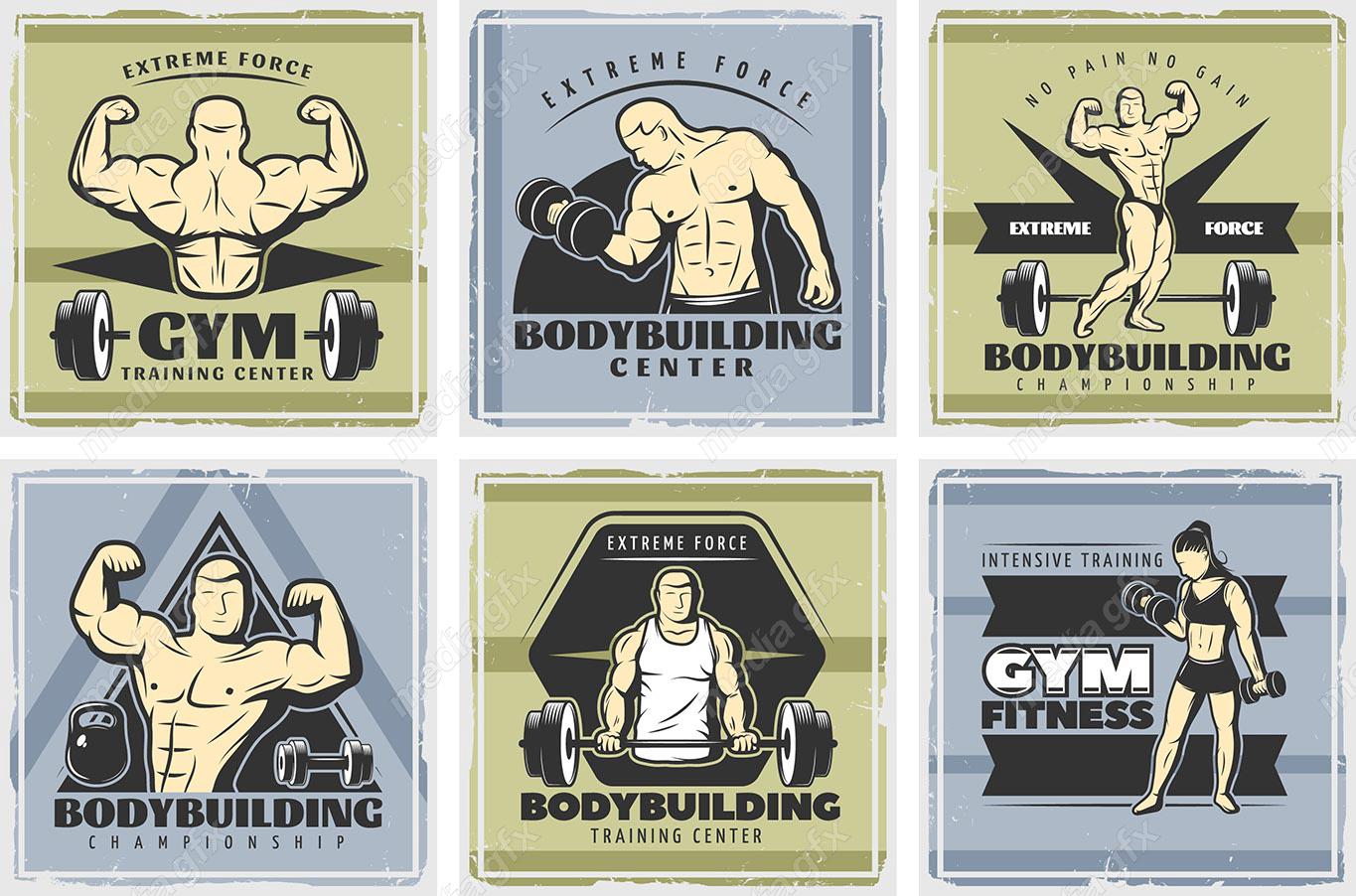 دانلود رایگان وکتور لوگوی باشگاه بدنسازی و تناسب اندام  MV005472