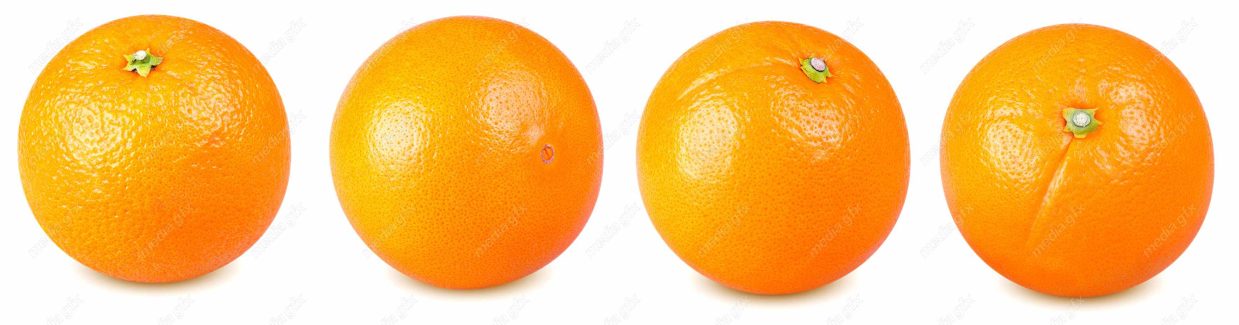 عکس با کیفیت پرتقال پس زمینه سفید MJ005531