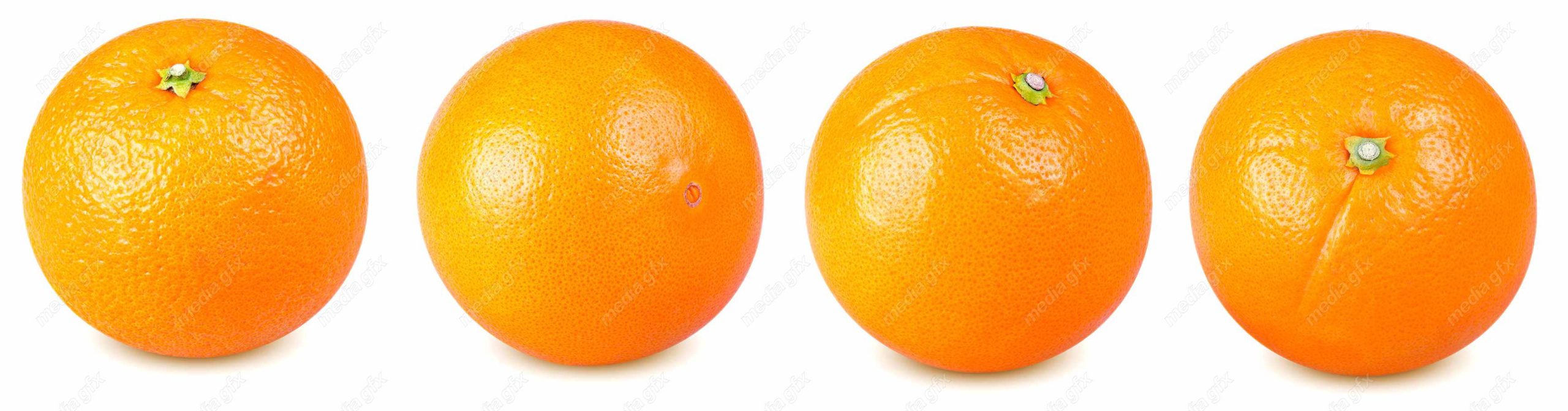 عکس با کیفیت پرتقال پس زمینه سفید MJ005531