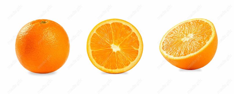 عکس با کیفیت پرتقال پس زمینه سفید MJ005532