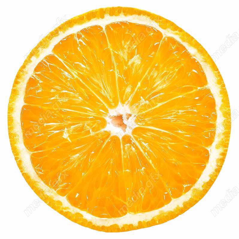 عکس با کیفیت پرتقال پس زمینه سفید MJ005536