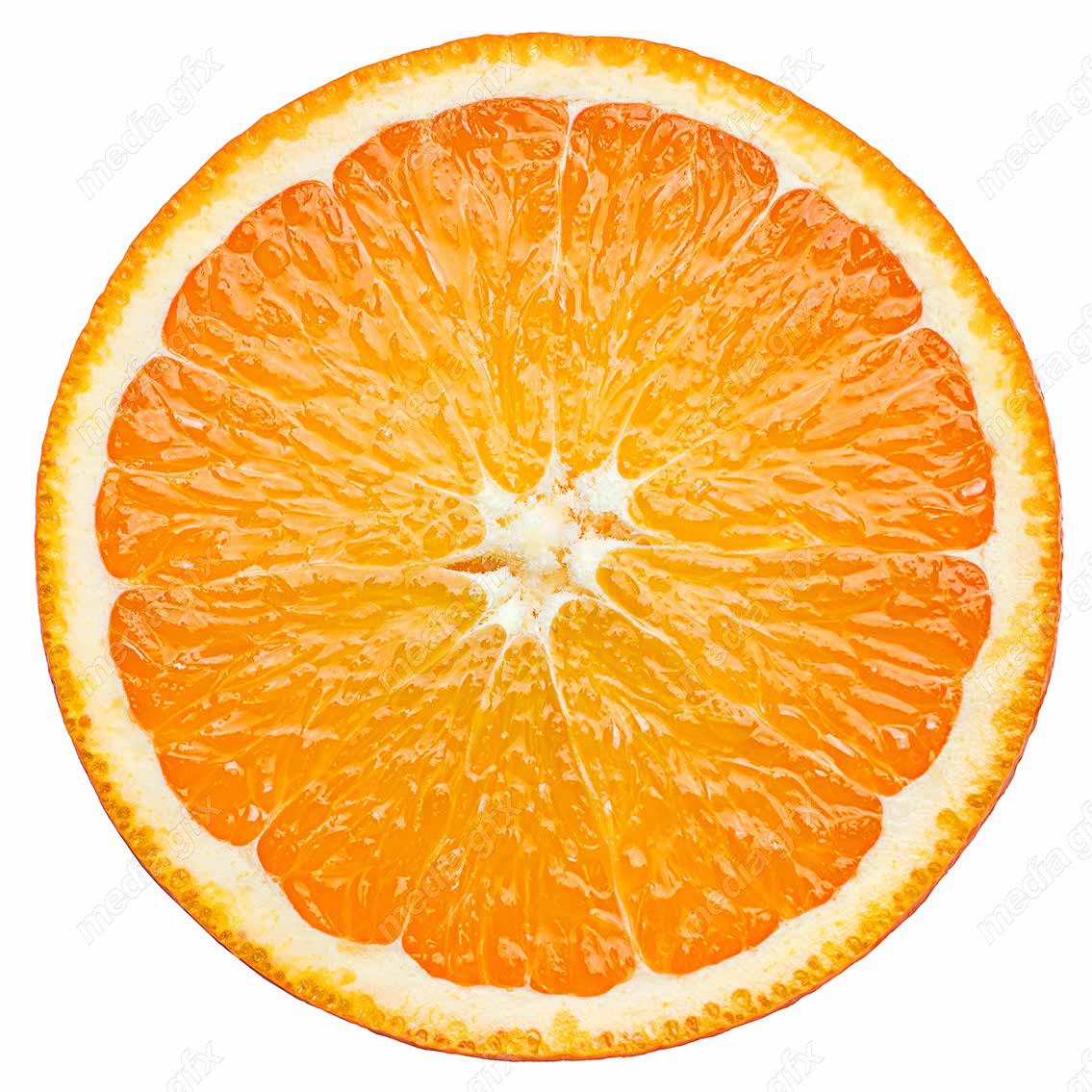 عکس با کیفیت پرتقال پس زمینه سفید MJ005546