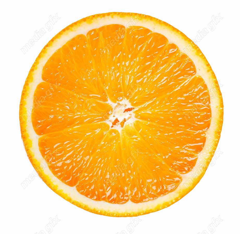 عکس با کیفیت پرتقال پس زمینه سفید MJ005554