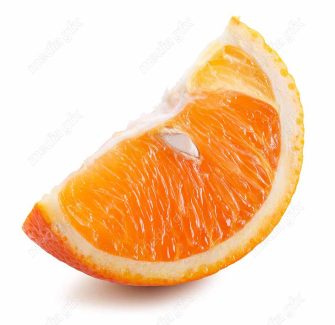 عکس با کیفیت پرتقال برش خورده پس زمینه سفید  MJ005579