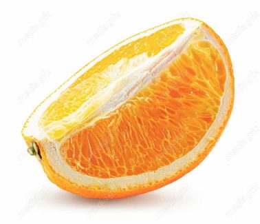 عکس با کیفیت پرتقال برش خورده پس زمینه سفید  MJ005592