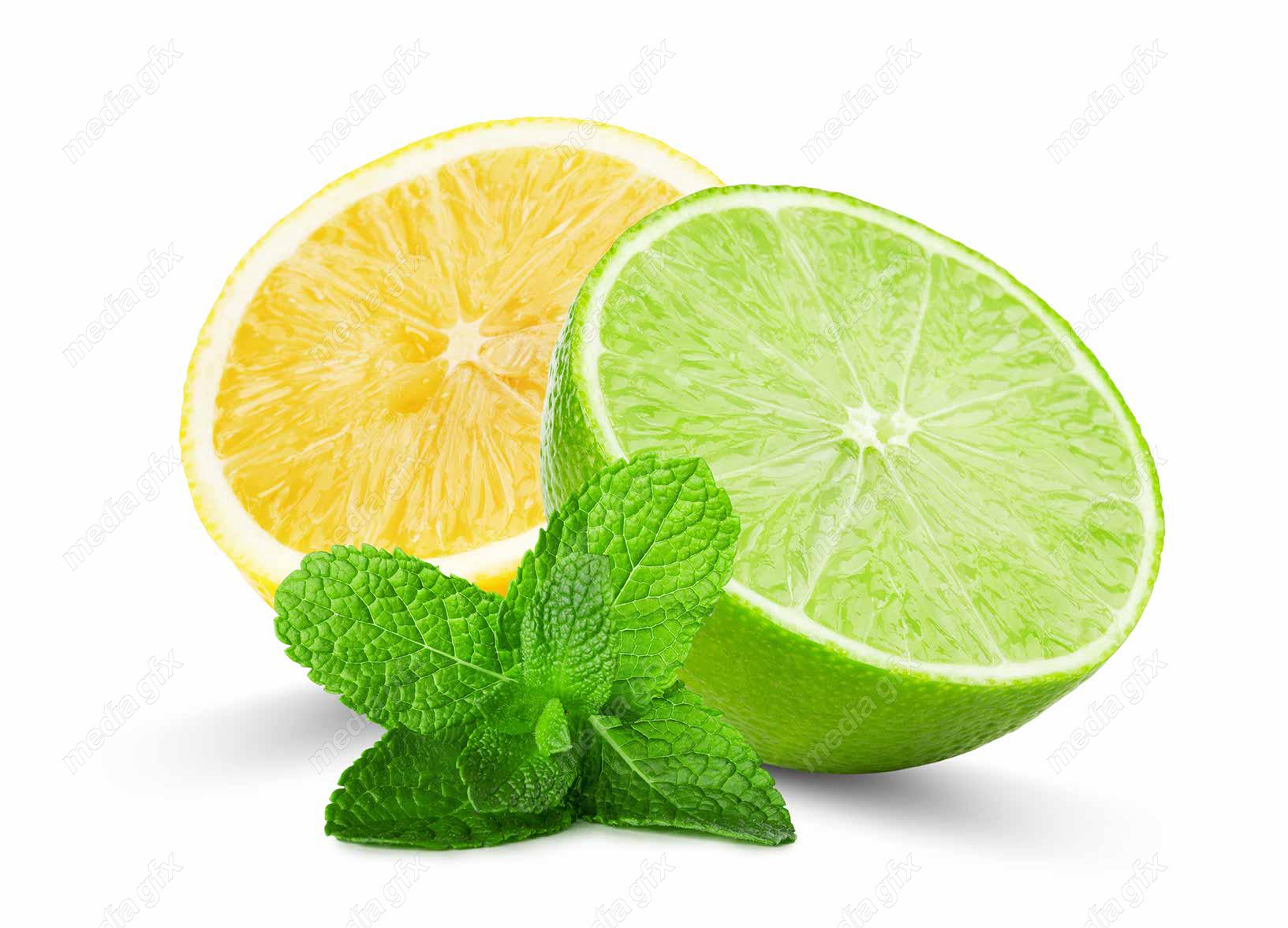 عکس با کیفیت لیمو ترش پس زمینه سفید MJ005608