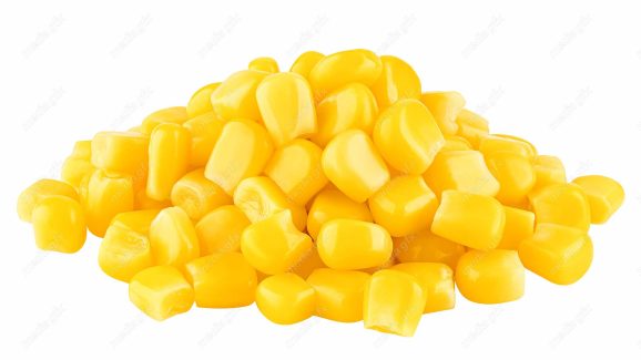 عکس با کیفیت دانه ذرت پس زمینه سفید MJ005710