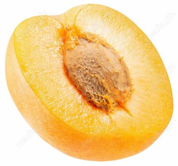 عکس با کیفیت زردآلو جدا شده در پس زمینه سفید MJ005734