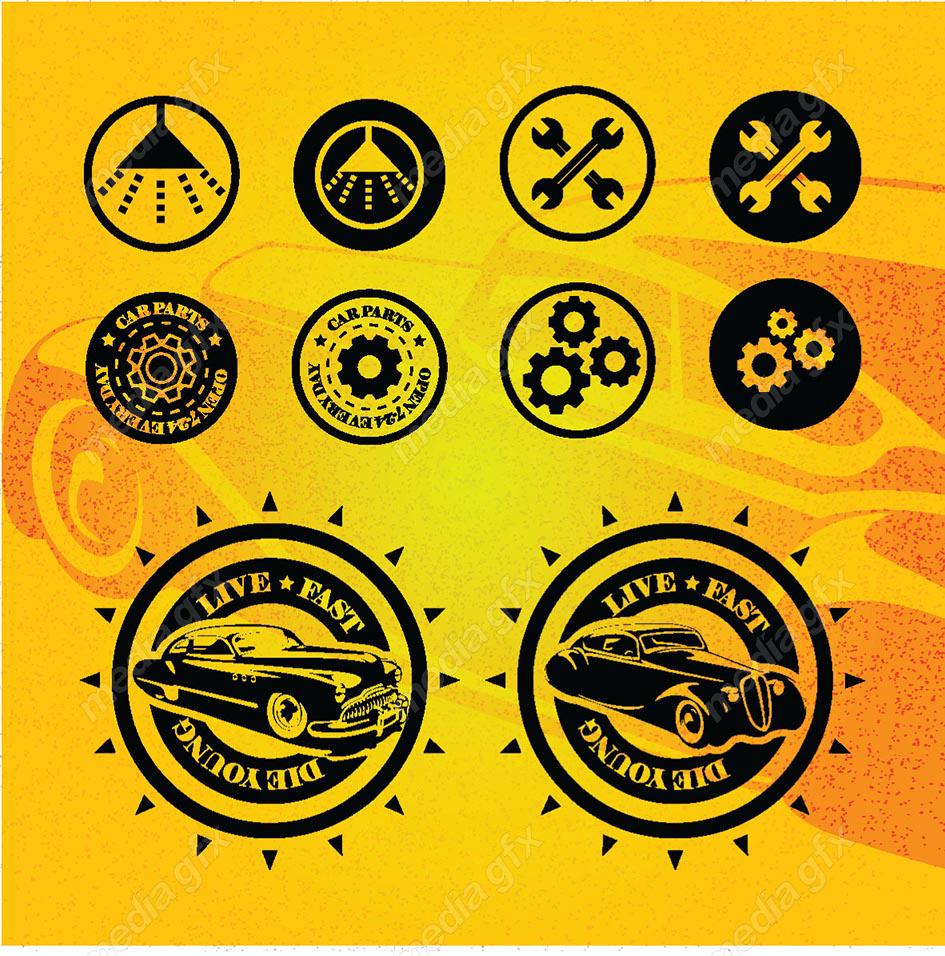 وکتور لوگوی مکانیکی، امداد خودرو، آپاراتی و لاستیک MV005765