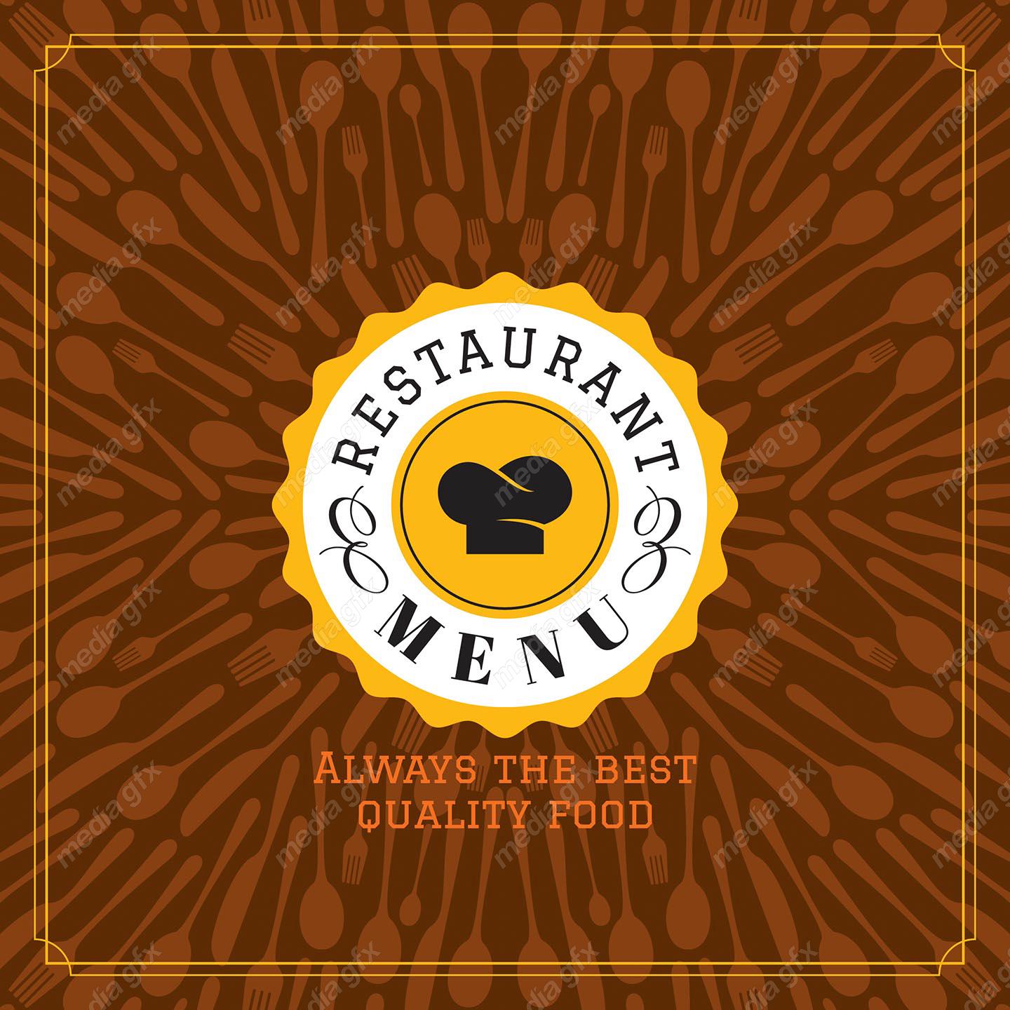 دانلود رایگان وکتور لوگو منو رستوران و سرآشپز MV005776