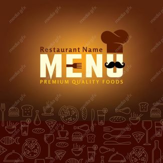 دانلود رایگان وکتور لوگو منو رستوران و سرآشپز MV005782