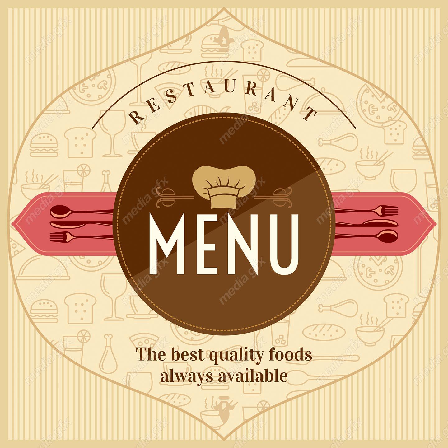 دانلود رایگان وکتور لوگو منو رستوران و سرآشپز MV005787