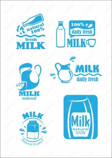 وکتور طرح لوگوی شیر پاستوریزه MV005793