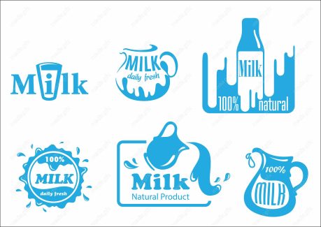 وکتور طرح لوگوی شیر پاستوریزه MV005794