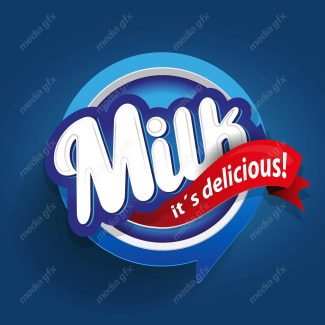 وکتور طرح لوگوی شیر پاستوریزه MV005807