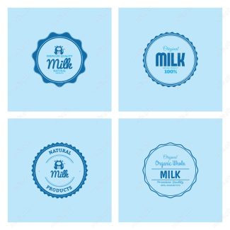 وکتور طرح لوگوی شیر پاستوریزه بسته بندی MV005809