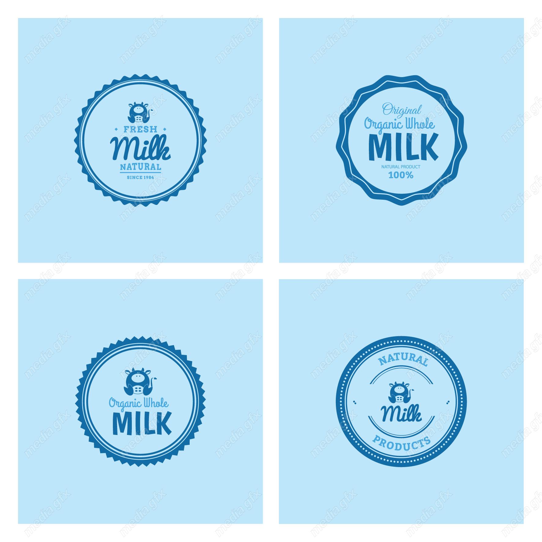 وکتور طرح لوگوی شیر پاستوریزه بسته بندی MV005811