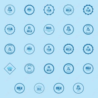 وکتور طرح لوگوی شیر پاستوریزه بسته بندی MV005812