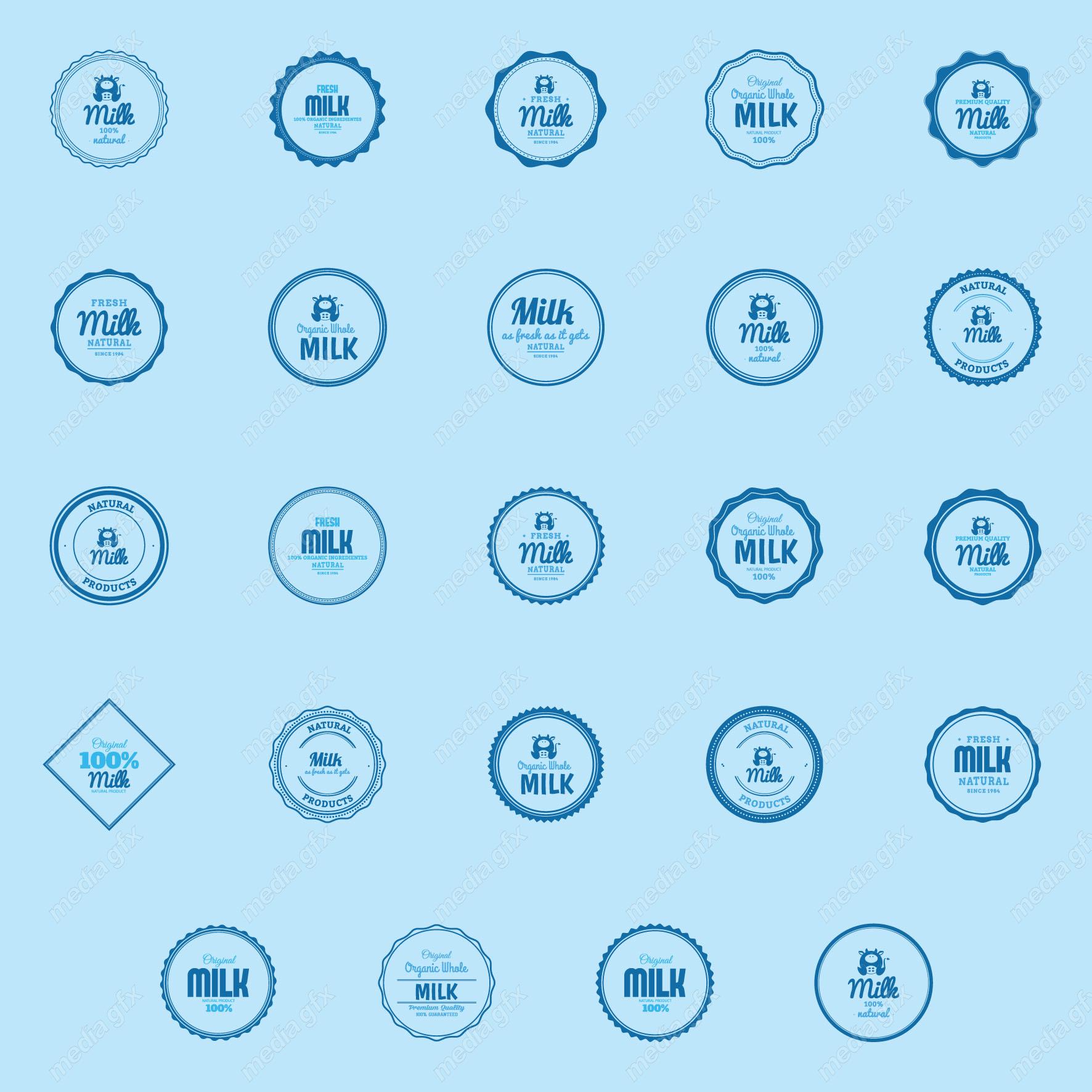 وکتور طرح لوگوی شیر پاستوریزه بسته بندی MV005812