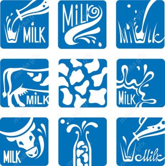 وکتور طرح لوگوی شیر پاستوریزه بسته بندی MV005813