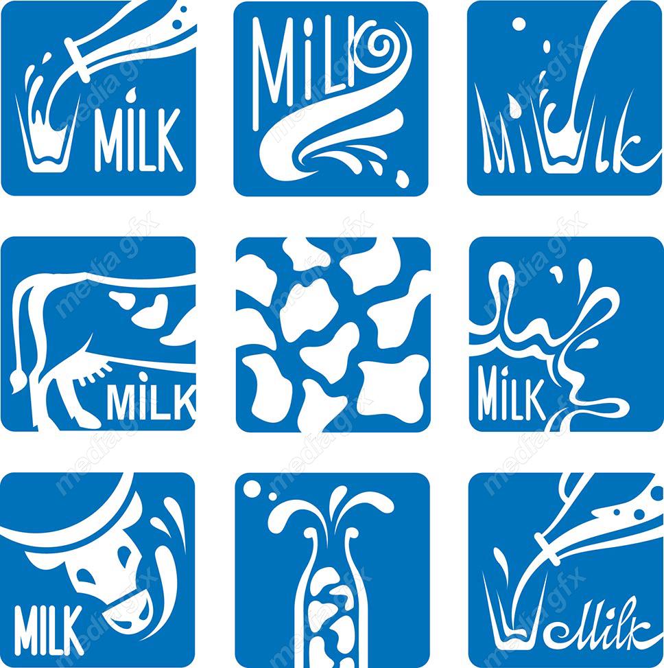 وکتور طرح لوگوی شیر پاستوریزه بسته بندی MV005813