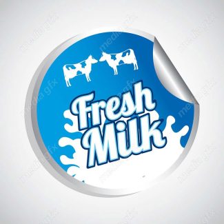 وکتور طرح لوگوی شیر پاستوریزه بسته بندی MV005814