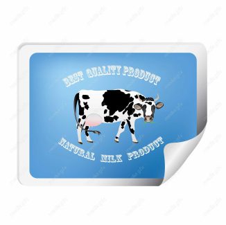 وکتور طرح لوگوی شیر گاو بسته بندی MV005818