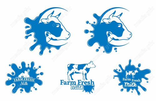 وکتور طرح لوگوی شیر گاو بسته بندی MV005822